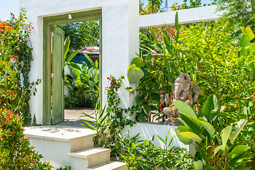 Image showing door with Ganesha statue in Bali Indonesia