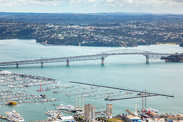 Image showing view to the Auckland harbour New Zealand