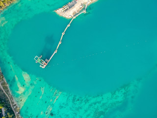 Image showing flight over borrow pit Hartheim Germany