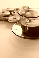 Image showing Cookies and coffee