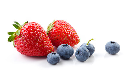 Image showing fresh berries on white background