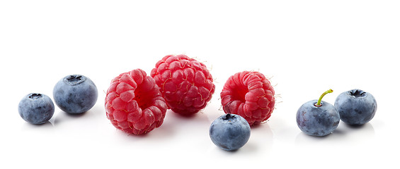 Image showing fresh berries on white background