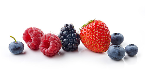 Image showing fresh berries on white background