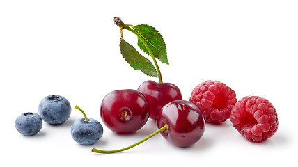 Image showing fresh berries on white background