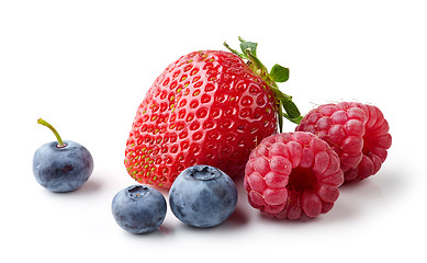 Image showing fresh berries on white background