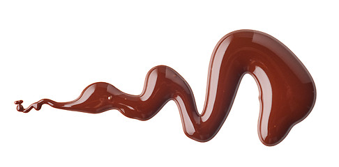 Image showing melted chocolate on white background