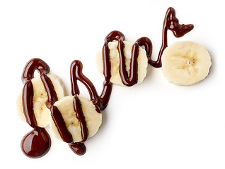 Image showing banana and melted chocolate