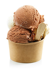 Image showing chocolate and vanilla ice cream