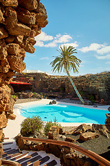 Image showing Jameos del Agua pool in Lanzarote