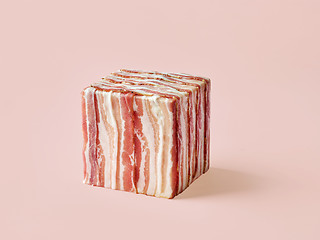 Image showing cube of prosciutto slices