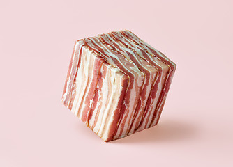 Image showing cube of prosciutto slices