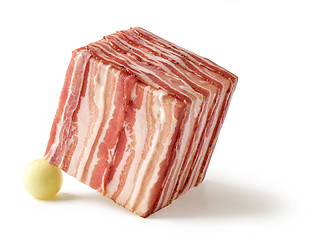 Image showing cube of prosciutto slices