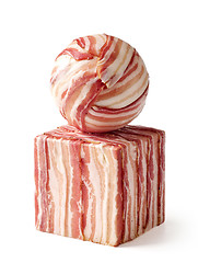 Image showing cube and ball of prosciutto