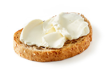 Image showing toasted bread with cream cheese