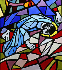 Image showing 9th Stations of the Cross, Jesus falls the third time