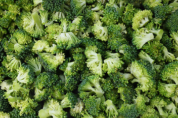 Image showing Abstract background of fresh, raw calabrese broccoli florets