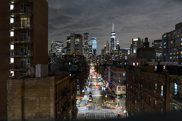Image showing Chinatown at night, New York City, United States of America.