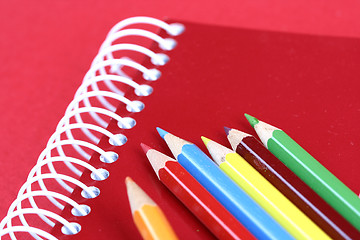 Image showing Pencils and agenda