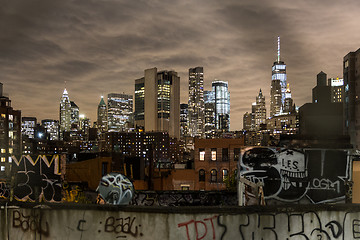 Image showing Chinatown at night, New York City, United States of America.