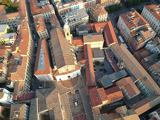 Image showing flight over San Domenico church in Ancony Italy