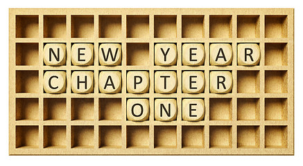 Image showing a wooden grid with cubes new year chapter one