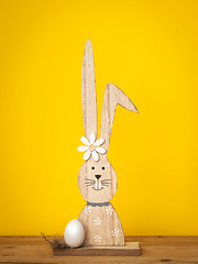 Image showing a sweet easter bunny figure with an egg