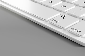 Image showing computer keyboard white details