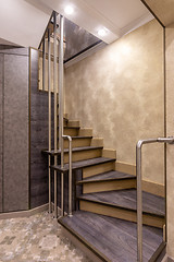 Image showing Beautiful staircase to the second floor of a residential building