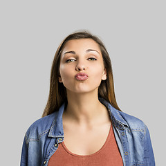 Image showing Sending a kiss