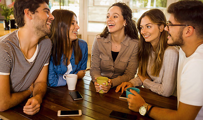 Image showing Friends at the cafe 