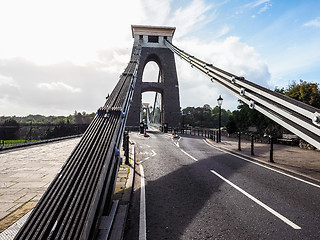 Image showing HDR Clifton Suspension Bridge in Bristol