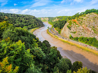 Image showing HDR River Avon Gorge in Bristol