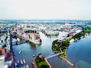 Image showing Duesseldorf mediahafen harbour