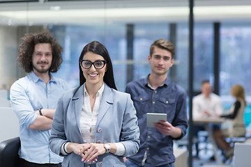 Image showing Portrait of a startup business team At A Meeting