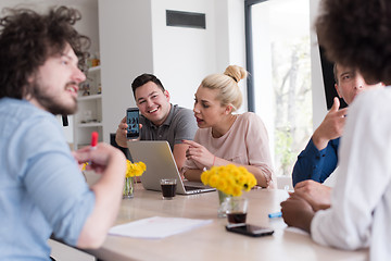 Image showing Multiethnic startup business team on meeting