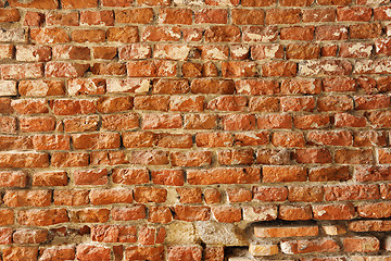 Image showing texture of old cracked brick wall