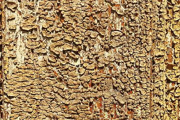 Image showing cracked oil paint on wood surface