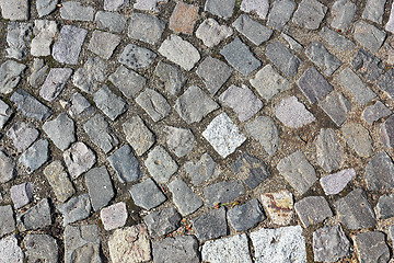 Image showing cubic stone pavement on the street