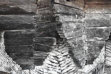 Image showing abstract image of wood joinery in old church