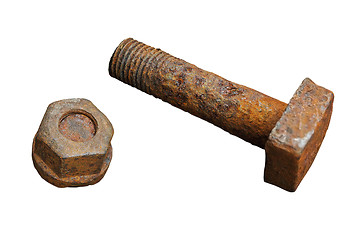 Image showing rusty screw and nut