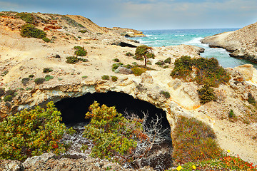 Image showing view of sea shore in Milos island