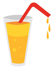 Image showing Juice with strawillustration vector on white background