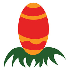 Image showing An egg layer on grass vector or color illustration