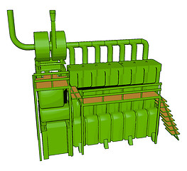 Image showing Green colored machine vector or color illustration