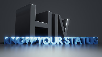 Image showing HIV know your status AIDS protection information