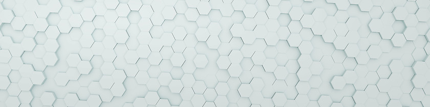 Image showing white hexagon background