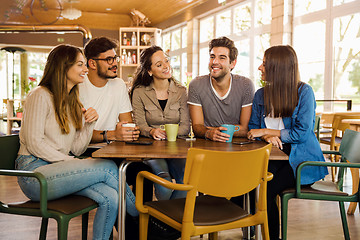 Image showing Friends at the cafe 