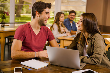 Image showing We love studying together