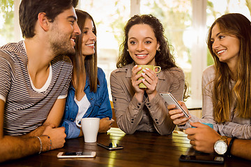 Image showing Friends at the cafe 