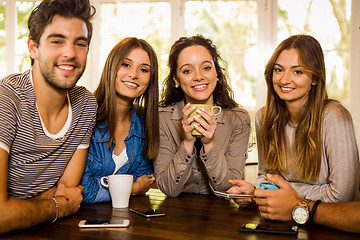 Image showing Friends at the cafe 